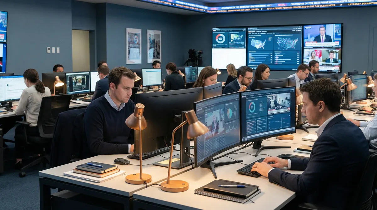 黑料官网 - 调查团队在新闻编辑室工作